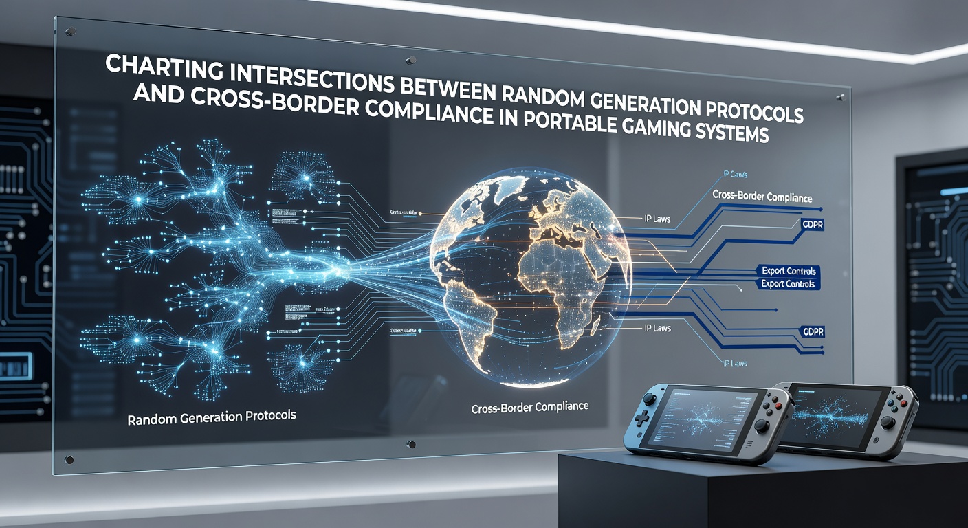 Illustration der Schnittstellen zwischen RNG-Protokollen und grenzüberschreitender Compliance in mobilen Gaming-Systemen