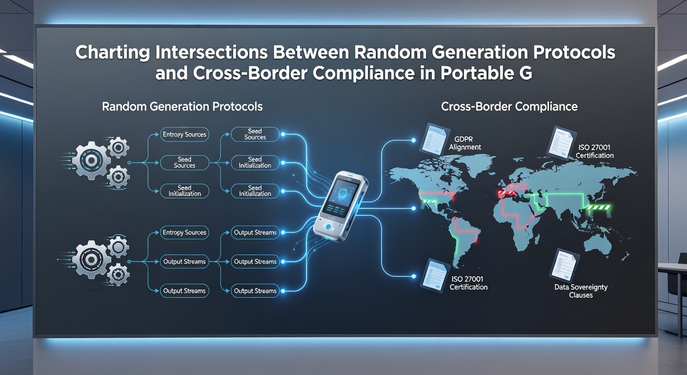 Darstellung von mobilen Geräten mit RNG-Integration und Compliance-Checks über Grenzen