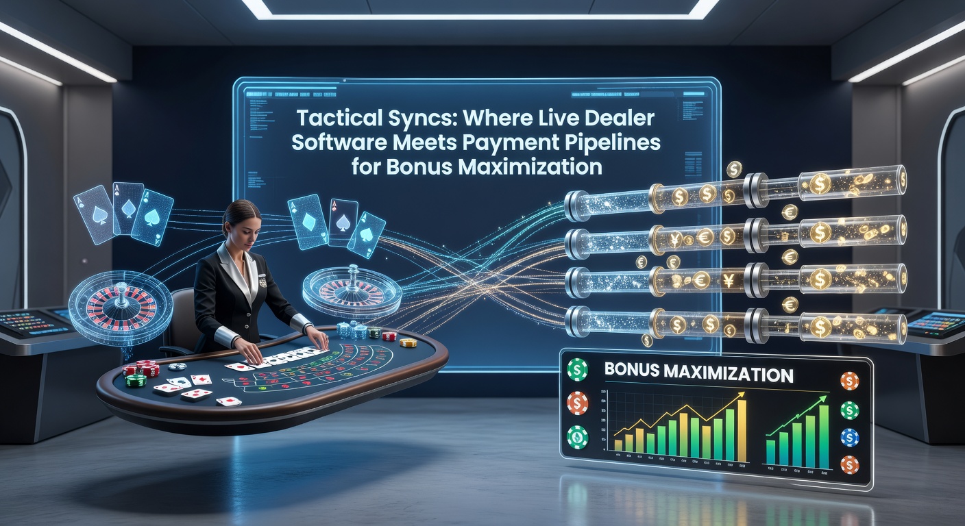 Grafik zeigt synchronisierte Live-Dealer-Schnittstelle mit Zahlungsflüssen und Bonus-Tracking in Echtzeit